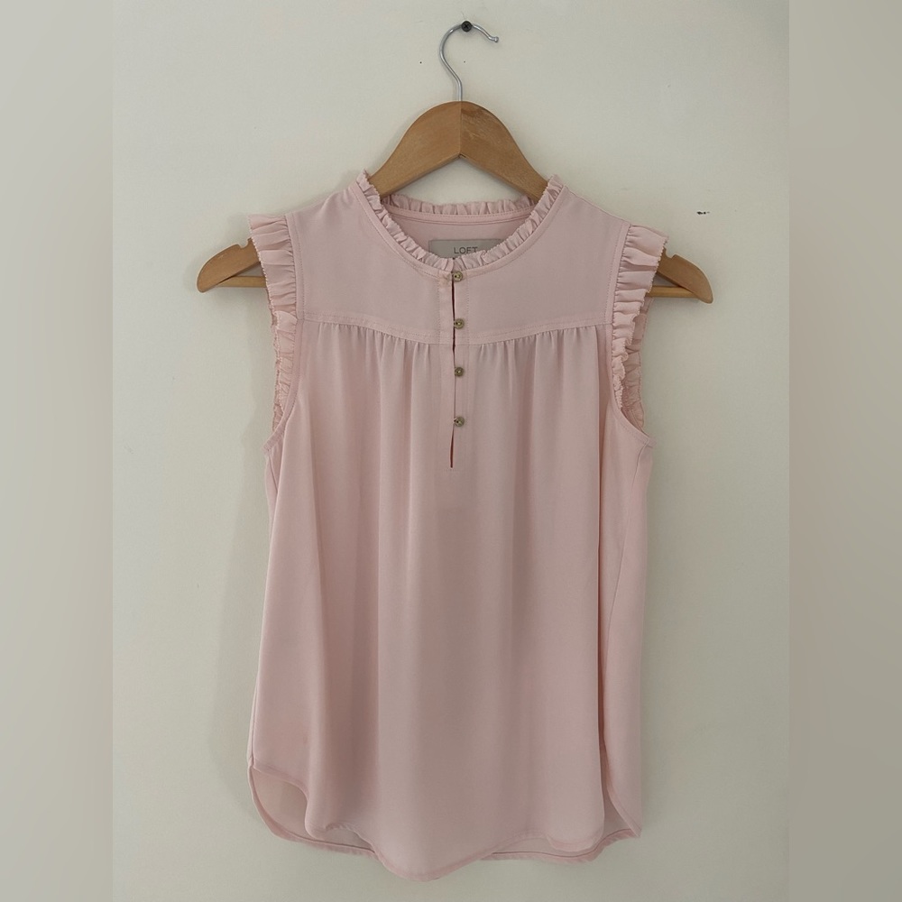 Loft Pink XSP Sleeveless Blouse